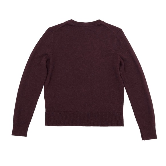 Banana Republic Factory Burgundy V Neck Cardigan Sleeve Detail Size Petite Small - Picture 2 of 6